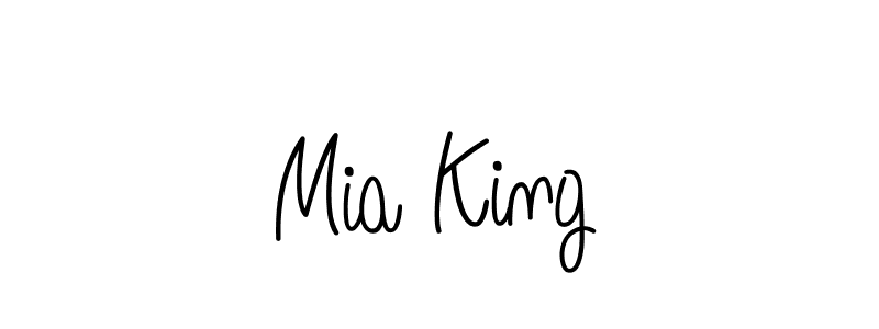 Mia King stylish signature style. Best Handwritten Sign (Angelique-Rose-font-FFP) for my name. Handwritten Signature Collection Ideas for my name Mia King. Mia King signature style 5 images and pictures png