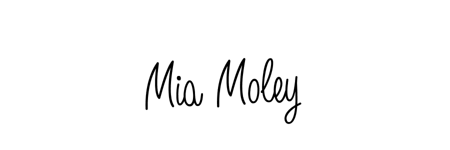 How to make Mia Moley name signature. Use Angelique-Rose-font-FFP style for creating short signs online. This is the latest handwritten sign. Mia Moley signature style 5 images and pictures png