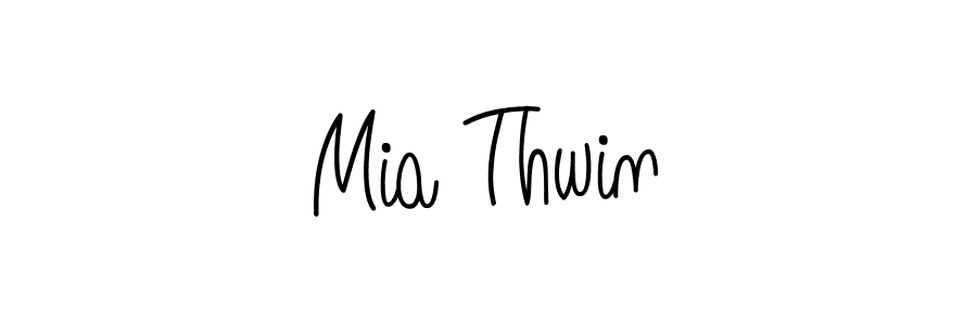 How to make Mia Thwin name signature. Use Angelique-Rose-font-FFP style for creating short signs online. This is the latest handwritten sign. Mia Thwin signature style 5 images and pictures png