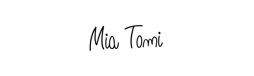 Use a signature maker to create a handwritten signature online. With this signature software, you can design (Angelique-Rose-font-FFP) your own signature for name Mia TomiĆ. Mia TomiĆ signature style 5 images and pictures png