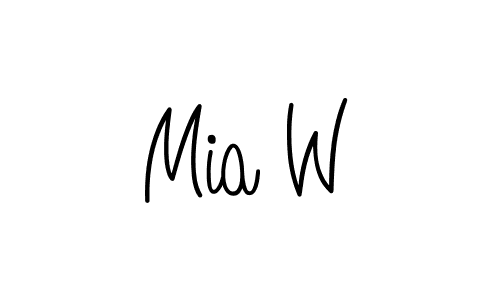 Once you've used our free online signature maker to create your best signature Angelique-Rose-font-FFP style, it's time to enjoy all of the benefits that Mia W name signing documents. Mia W signature style 5 images and pictures png