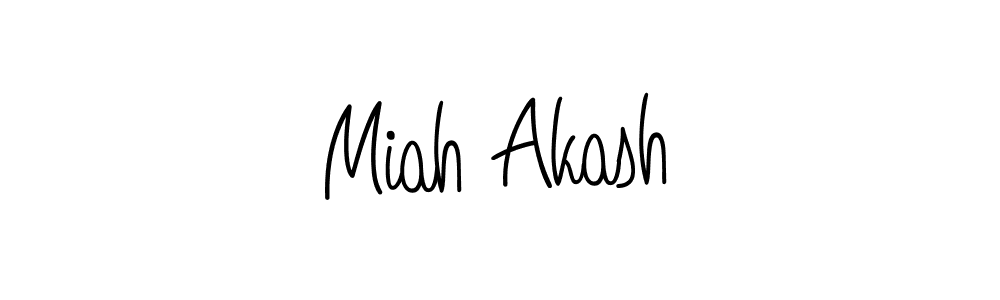 You should practise on your own different ways (Angelique-Rose-font-FFP) to write your name (Miah Akash) in signature. don't let someone else do it for you. Miah Akash signature style 5 images and pictures png