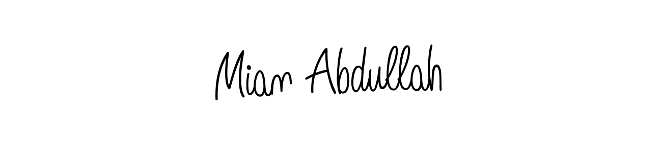 Mian Abdullah stylish signature style. Best Handwritten Sign (Angelique-Rose-font-FFP) for my name. Handwritten Signature Collection Ideas for my name Mian Abdullah. Mian Abdullah signature style 5 images and pictures png