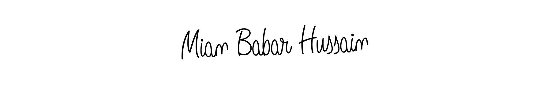 if you are searching for the best signature style for your name Mian Babar Hussain. so please give up your signature search. here we have designed multiple signature styles  using Angelique-Rose-font-FFP. Mian Babar Hussain signature style 5 images and pictures png