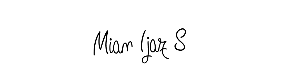 if you are searching for the best signature style for your name Mian Ijaz S. so please give up your signature search. here we have designed multiple signature styles  using Angelique-Rose-font-FFP. Mian Ijaz S signature style 5 images and pictures png