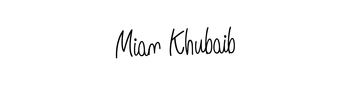 Angelique-Rose-font-FFP is a professional signature style that is perfect for those who want to add a touch of class to their signature. It is also a great choice for those who want to make their signature more unique. Get Mian Khubaib name to fancy signature for free. Mian Khubaib signature style 5 images and pictures png