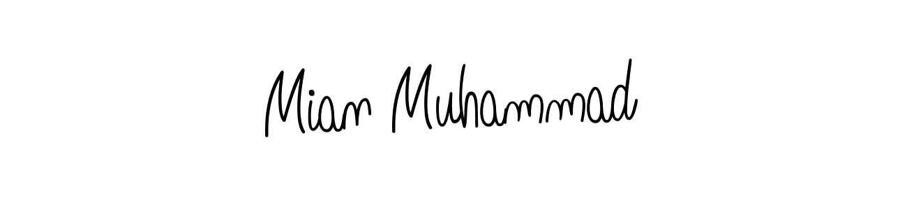 Use a signature maker to create a handwritten signature online. With this signature software, you can design (Angelique-Rose-font-FFP) your own signature for name Mian Muhammad. Mian Muhammad signature style 5 images and pictures png