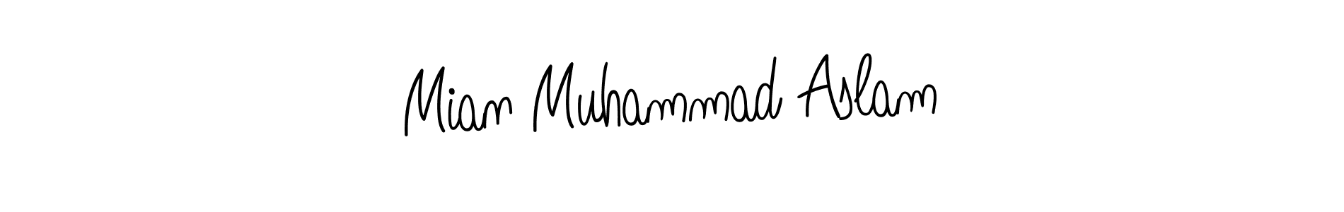 Design your own signature with our free online signature maker. With this signature software, you can create a handwritten (Angelique-Rose-font-FFP) signature for name Mian Muhammad Aslam. Mian Muhammad Aslam signature style 5 images and pictures png