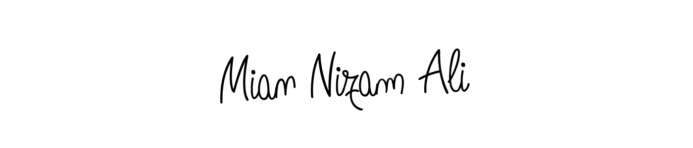 Check out images of Autograph of Mian Nizam Ali name. Actor Mian Nizam Ali Signature Style. Angelique-Rose-font-FFP is a professional sign style online. Mian Nizam Ali signature style 5 images and pictures png