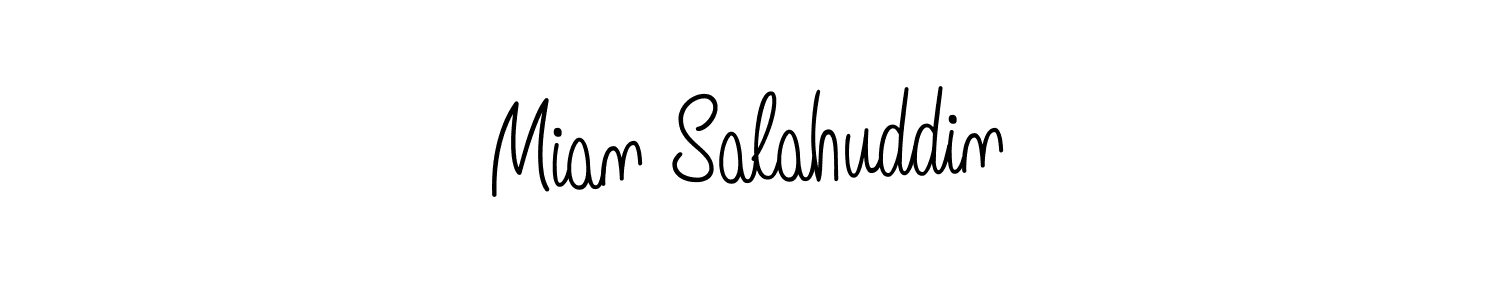 How to make Mian Salahuddin name signature. Use Angelique-Rose-font-FFP style for creating short signs online. This is the latest handwritten sign. Mian Salahuddin signature style 5 images and pictures png