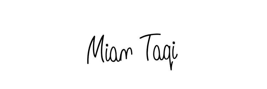 How to Draw Mian Taqi signature style? Angelique-Rose-font-FFP is a latest design signature styles for name Mian Taqi. Mian Taqi signature style 5 images and pictures png