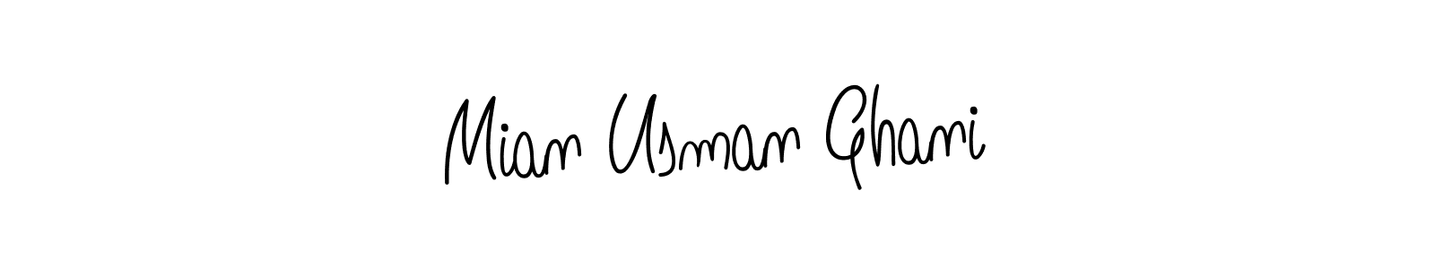 The best way (Angelique-Rose-font-FFP) to make a short signature is to pick only two or three words in your name. The name Mian Usman Ghani include a total of six letters. For converting this name. Mian Usman Ghani signature style 5 images and pictures png