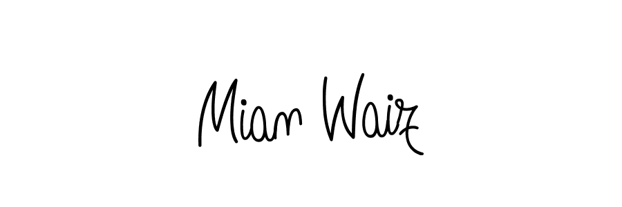 Mian Waiz stylish signature style. Best Handwritten Sign (Angelique-Rose-font-FFP) for my name. Handwritten Signature Collection Ideas for my name Mian Waiz. Mian Waiz signature style 5 images and pictures png