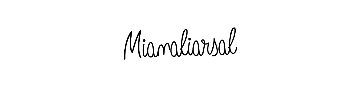 You should practise on your own different ways (Angelique-Rose-font-FFP) to write your name (Mianaliarsal) in signature. don't let someone else do it for you. Mianaliarsal signature style 5 images and pictures png