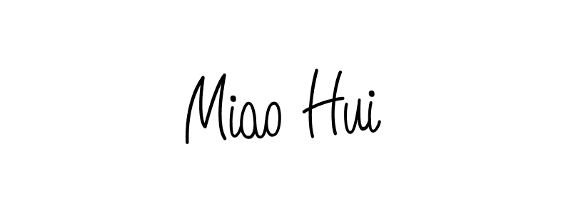 How to make Miao Hui name signature. Use Angelique-Rose-font-FFP style for creating short signs online. This is the latest handwritten sign. Miao Hui signature style 5 images and pictures png
