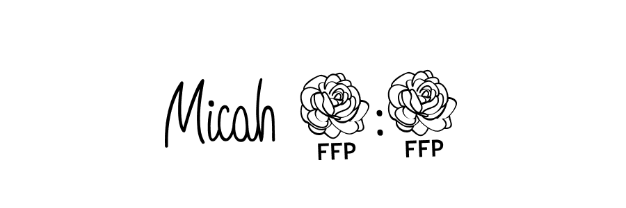 How to Draw Micah 7:7 signature style? Angelique-Rose-font-FFP is a latest design signature styles for name Micah 7:7. Micah 7:7 signature style 5 images and pictures png