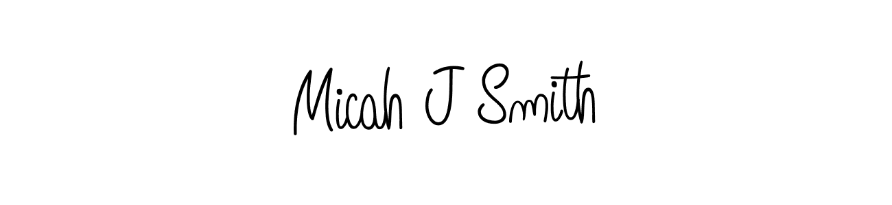 Design your own signature with our free online signature maker. With this signature software, you can create a handwritten (Angelique-Rose-font-FFP) signature for name Micah J Smith. Micah J Smith signature style 5 images and pictures png