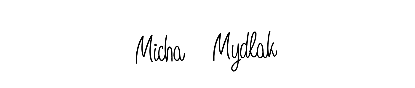 How to Draw Michał Mydlak signature style? Angelique-Rose-font-FFP is a latest design signature styles for name Michał Mydlak. Michał Mydlak signature style 5 images and pictures png