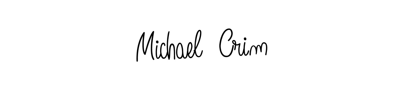 The best way (Angelique-Rose-font-FFP) to make a short signature is to pick only two or three words in your name. The name Michael  Crim include a total of six letters. For converting this name. Michael  Crim signature style 5 images and pictures png