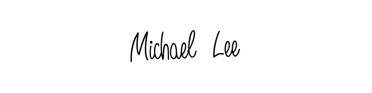 Michael  Lee stylish signature style. Best Handwritten Sign (Angelique-Rose-font-FFP) for my name. Handwritten Signature Collection Ideas for my name Michael  Lee. Michael  Lee signature style 5 images and pictures png