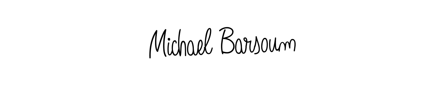 How to make Michael Barsoum name signature. Use Angelique-Rose-font-FFP style for creating short signs online. This is the latest handwritten sign. Michael Barsoum signature style 5 images and pictures png