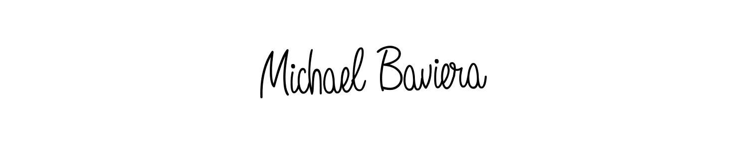 You should practise on your own different ways (Angelique-Rose-font-FFP) to write your name (Michael Baviera) in signature. don't let someone else do it for you. Michael Baviera signature style 5 images and pictures png