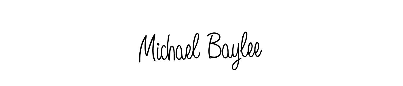 The best way (Angelique-Rose-font-FFP) to make a short signature is to pick only two or three words in your name. The name Michael Baylee include a total of six letters. For converting this name. Michael Baylee signature style 5 images and pictures png