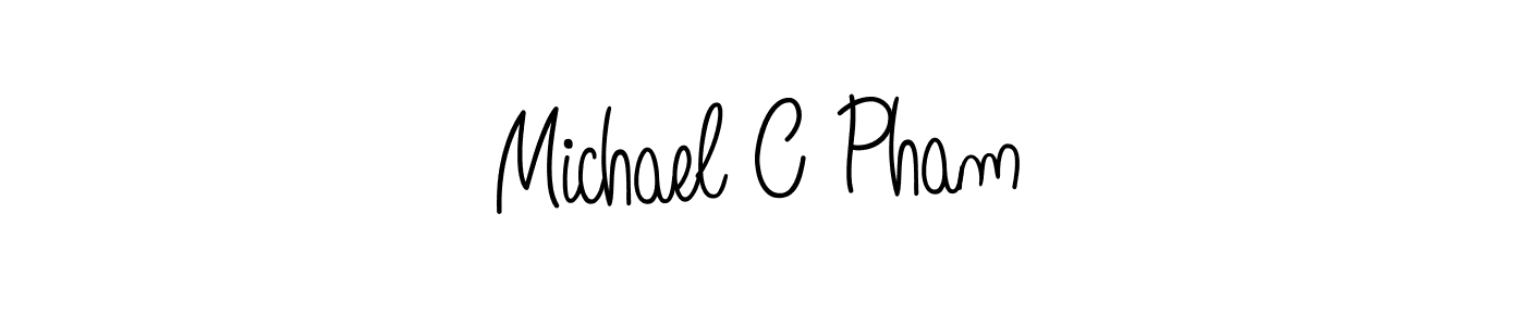 The best way (Angelique-Rose-font-FFP) to make a short signature is to pick only two or three words in your name. The name Michael C Pham include a total of six letters. For converting this name. Michael C Pham signature style 5 images and pictures png