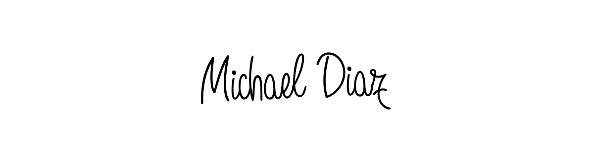 Use a signature maker to create a handwritten signature online. With this signature software, you can design (Angelique-Rose-font-FFP) your own signature for name Michael Diaz. Michael Diaz signature style 5 images and pictures png