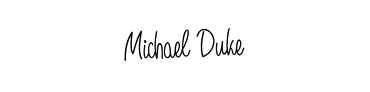 You should practise on your own different ways (Angelique-Rose-font-FFP) to write your name (Michael Duke) in signature. don't let someone else do it for you. Michael Duke signature style 5 images and pictures png