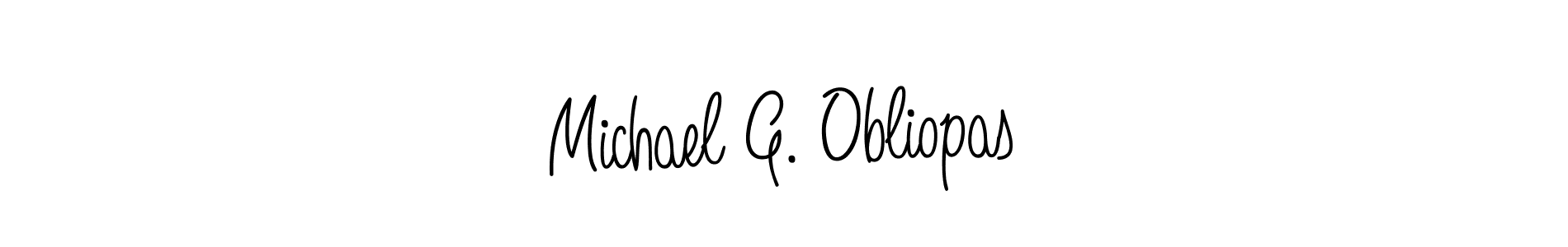 Create a beautiful signature design for name Michael G. Obliopas. With this signature (Angelique-Rose-font-FFP) fonts, you can make a handwritten signature for free. Michael G. Obliopas signature style 5 images and pictures png