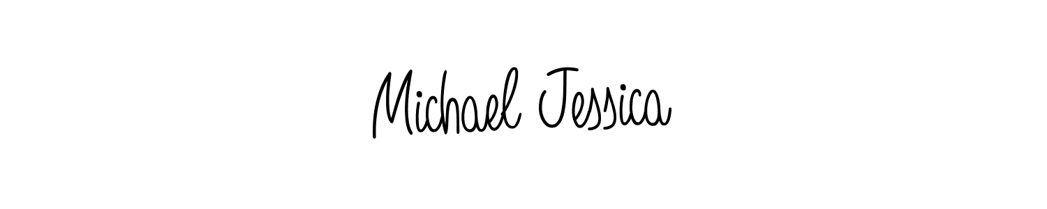 How to make Michael Jessica name signature. Use Angelique-Rose-font-FFP style for creating short signs online. This is the latest handwritten sign. Michael Jessica signature style 5 images and pictures png