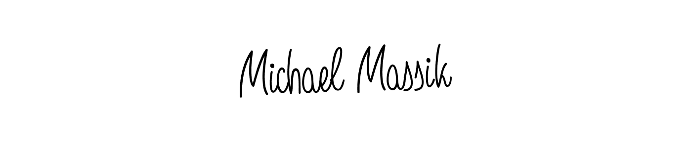 The best way (Angelique-Rose-font-FFP) to make a short signature is to pick only two or three words in your name. The name Michael Massik include a total of six letters. For converting this name. Michael Massik signature style 5 images and pictures png
