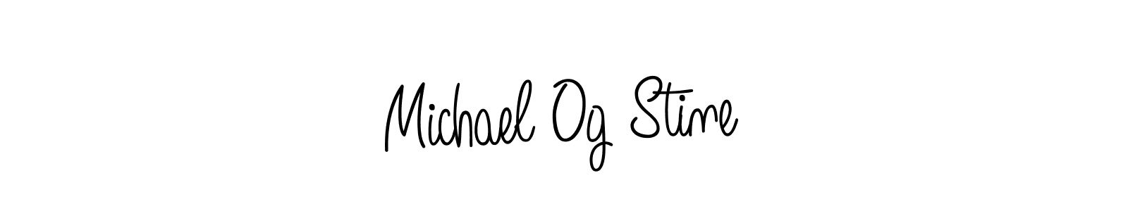 if you are searching for the best signature style for your name Michael Og Stine. so please give up your signature search. here we have designed multiple signature styles  using Angelique-Rose-font-FFP. Michael Og Stine signature style 5 images and pictures png