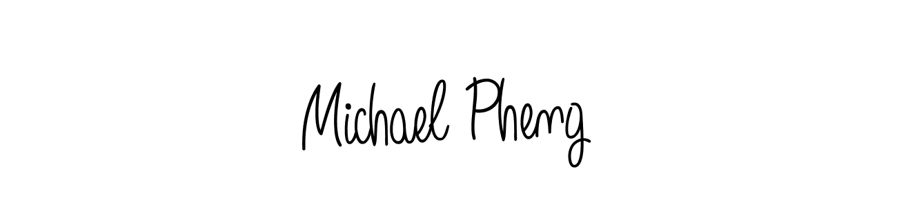 Use a signature maker to create a handwritten signature online. With this signature software, you can design (Angelique-Rose-font-FFP) your own signature for name Michael Pheng. Michael Pheng signature style 5 images and pictures png