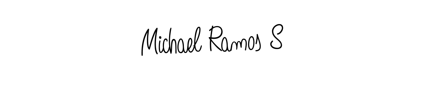 How to Draw Michael Ramos S signature style? Angelique-Rose-font-FFP is a latest design signature styles for name Michael Ramos S. Michael Ramos S signature style 5 images and pictures png