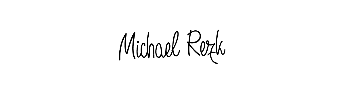 Michael Rezk stylish signature style. Best Handwritten Sign (Angelique-Rose-font-FFP) for my name. Handwritten Signature Collection Ideas for my name Michael Rezk. Michael Rezk signature style 5 images and pictures png