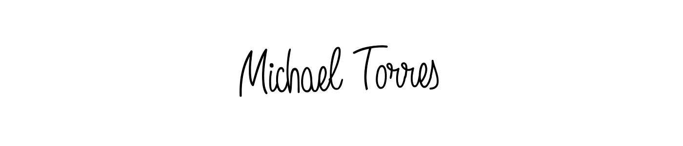 You should practise on your own different ways (Angelique-Rose-font-FFP) to write your name (Michael Torres) in signature. don't let someone else do it for you. Michael Torres signature style 5 images and pictures png