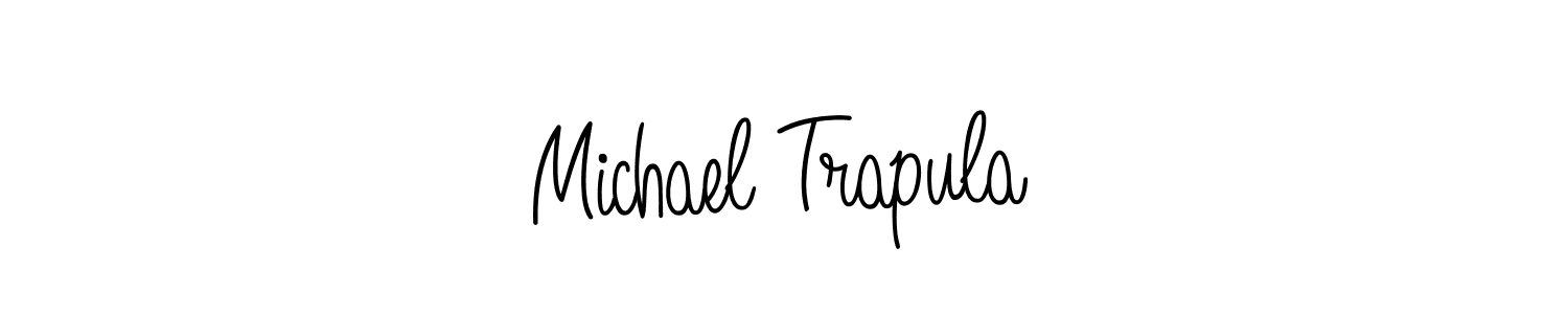 Use a signature maker to create a handwritten signature online. With this signature software, you can design (Angelique-Rose-font-FFP) your own signature for name Michael Trapula. Michael Trapula signature style 5 images and pictures png