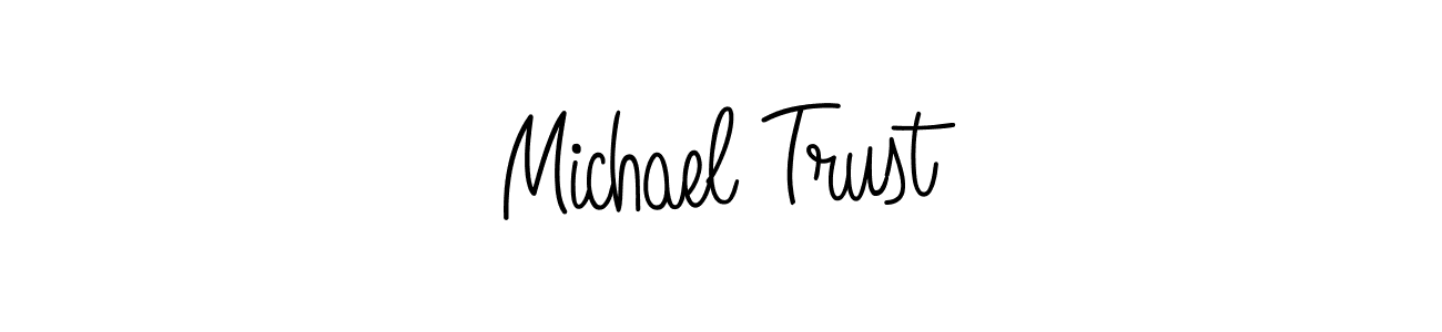 Use a signature maker to create a handwritten signature online. With this signature software, you can design (Angelique-Rose-font-FFP) your own signature for name Michael Trust. Michael Trust signature style 5 images and pictures png