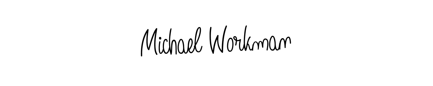 Use a signature maker to create a handwritten signature online. With this signature software, you can design (Angelique-Rose-font-FFP) your own signature for name Michael Workman. Michael Workman signature style 5 images and pictures png