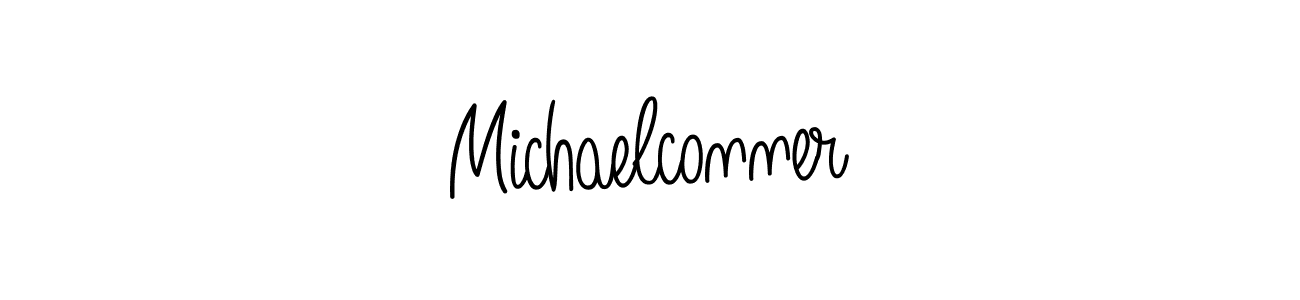 The best way (Angelique-Rose-font-FFP) to make a short signature is to pick only two or three words in your name. The name Michaelconner include a total of six letters. For converting this name. Michaelconner signature style 5 images and pictures png