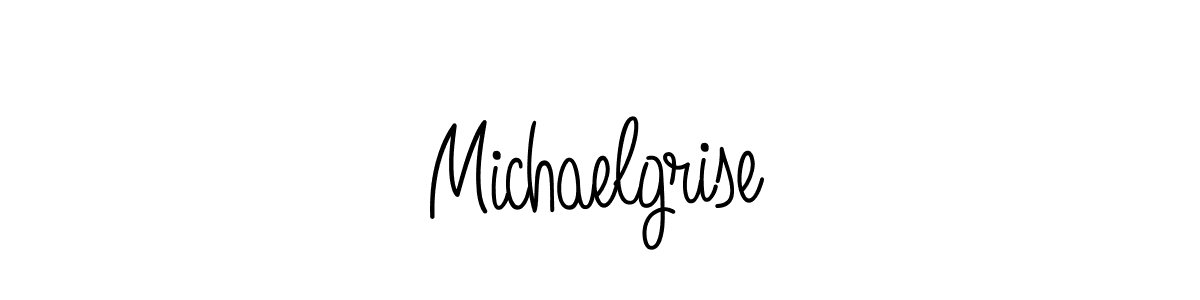 How to make Michaelgrise name signature. Use Angelique-Rose-font-FFP style for creating short signs online. This is the latest handwritten sign. Michaelgrise signature style 5 images and pictures png