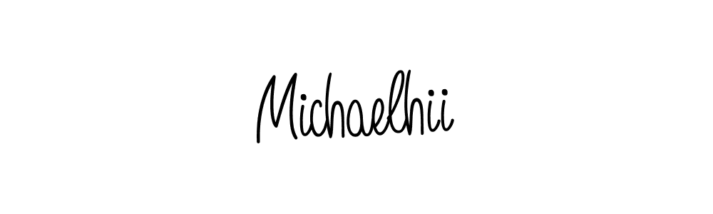 How to make Michaelhii name signature. Use Angelique-Rose-font-FFP style for creating short signs online. This is the latest handwritten sign. Michaelhii signature style 5 images and pictures png