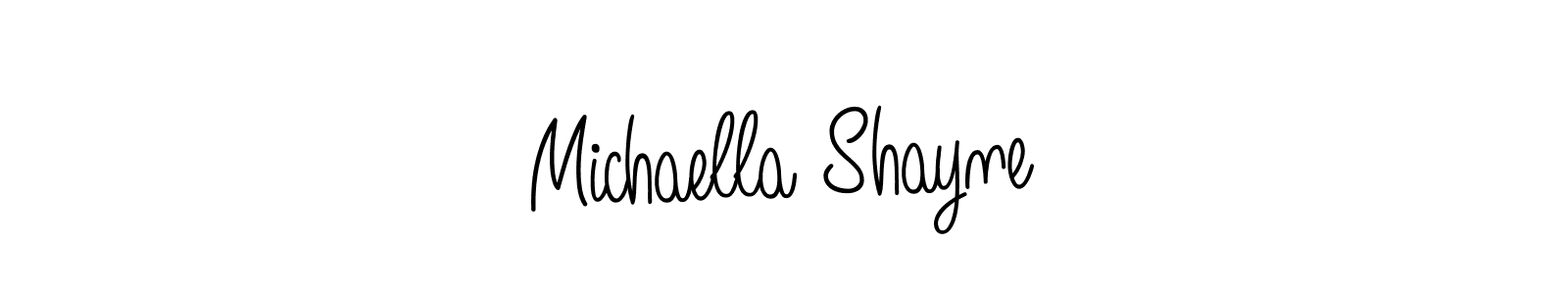 Also we have Michaella Shayne name is the best signature style. Create professional handwritten signature collection using Angelique-Rose-font-FFP autograph style. Michaella Shayne signature style 5 images and pictures png