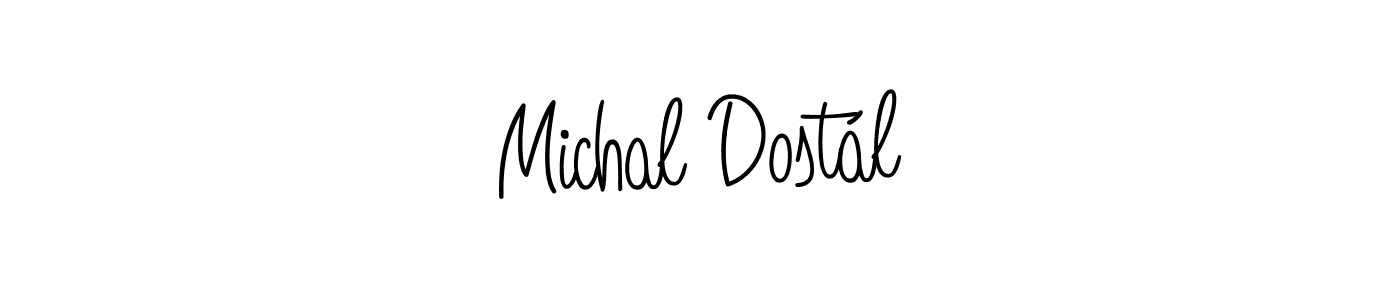 You should practise on your own different ways (Angelique-Rose-font-FFP) to write your name (Michal Dostál) in signature. don't let someone else do it for you. Michal Dostál signature style 5 images and pictures png