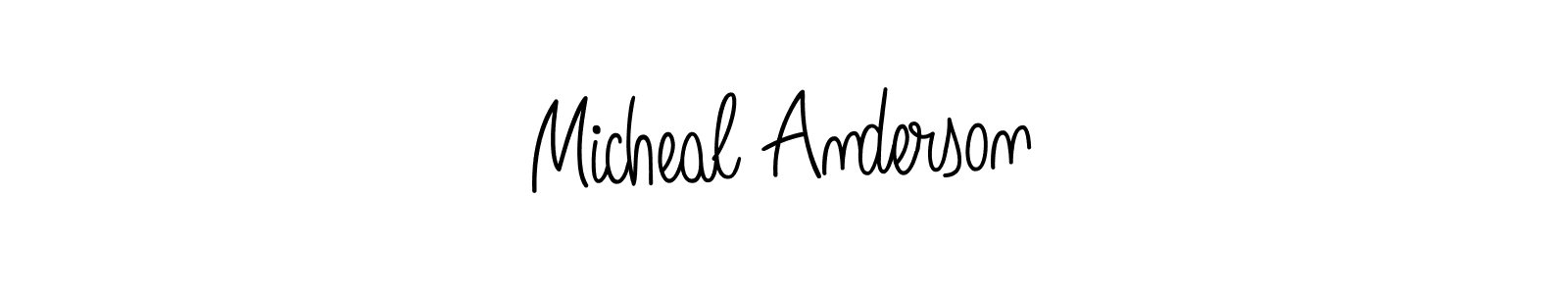 You should practise on your own different ways (Angelique-Rose-font-FFP) to write your name (Micheal Anderson) in signature. don't let someone else do it for you. Micheal Anderson signature style 5 images and pictures png