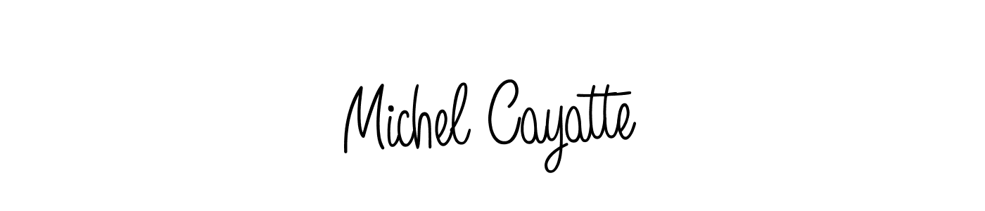 The best way (Angelique-Rose-font-FFP) to make a short signature is to pick only two or three words in your name. The name Michel Cayatte include a total of six letters. For converting this name. Michel Cayatte signature style 5 images and pictures png