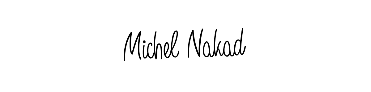 Design your own signature with our free online signature maker. With this signature software, you can create a handwritten (Angelique-Rose-font-FFP) signature for name Michel Nakad. Michel Nakad signature style 5 images and pictures png