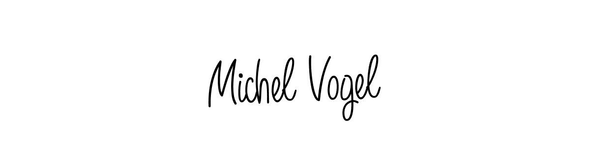 The best way (Angelique-Rose-font-FFP) to make a short signature is to pick only two or three words in your name. The name Michel Vogel include a total of six letters. For converting this name. Michel Vogel signature style 5 images and pictures png